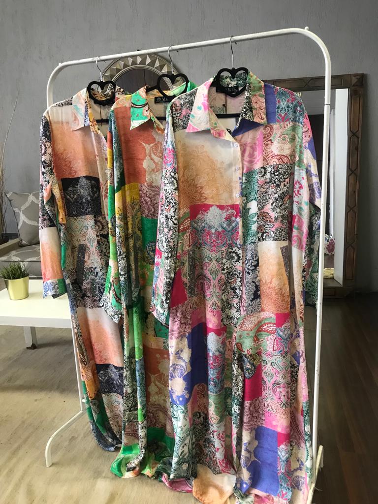 Long jumpsuit with drawing