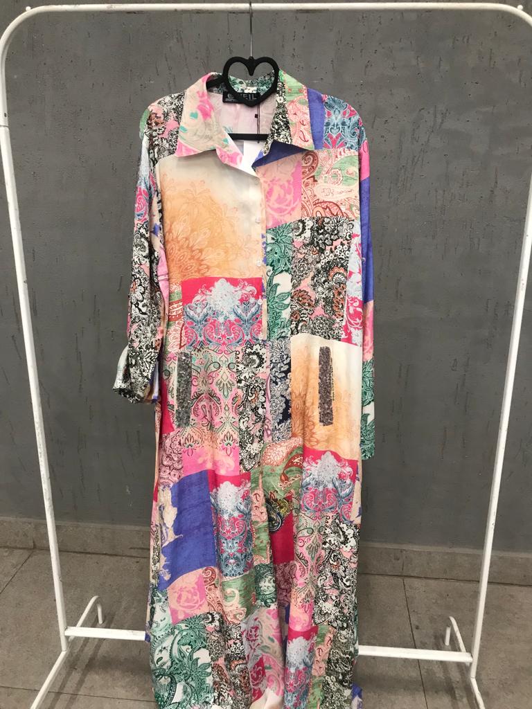 Long jumpsuit with drawing