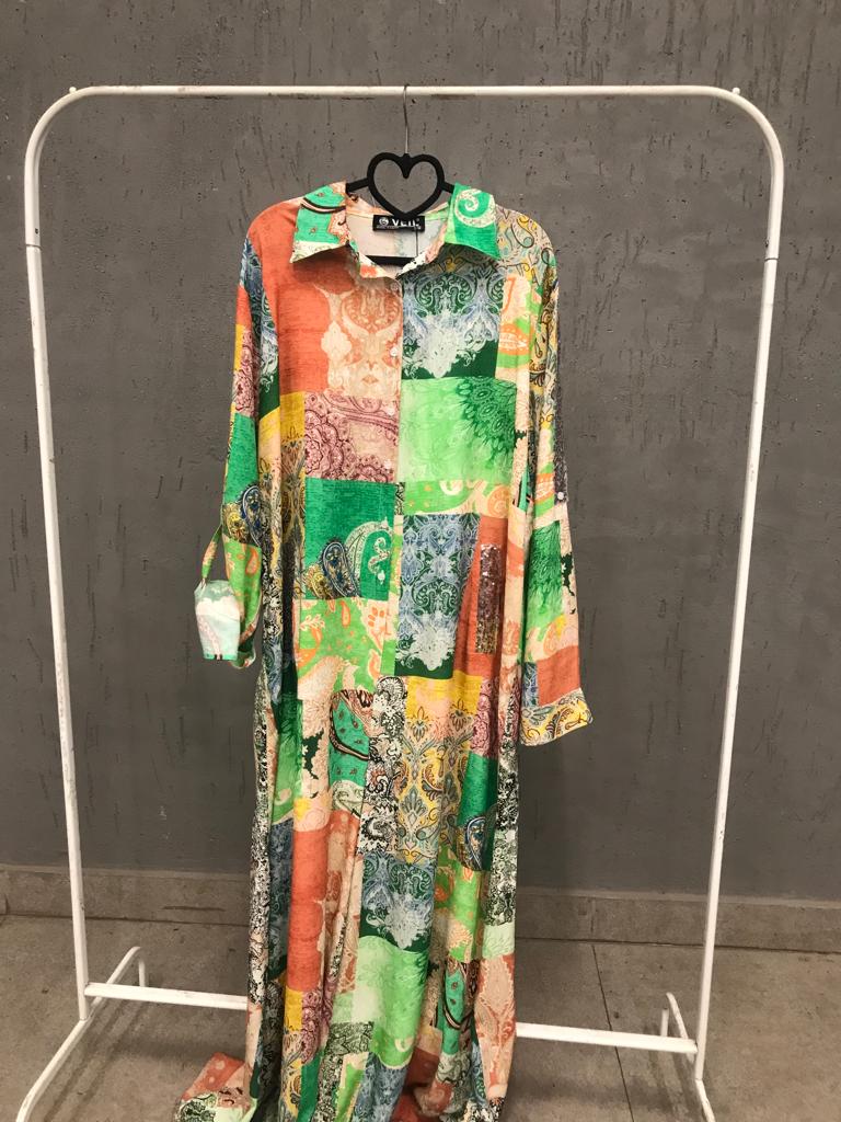 Long jumpsuit with drawing