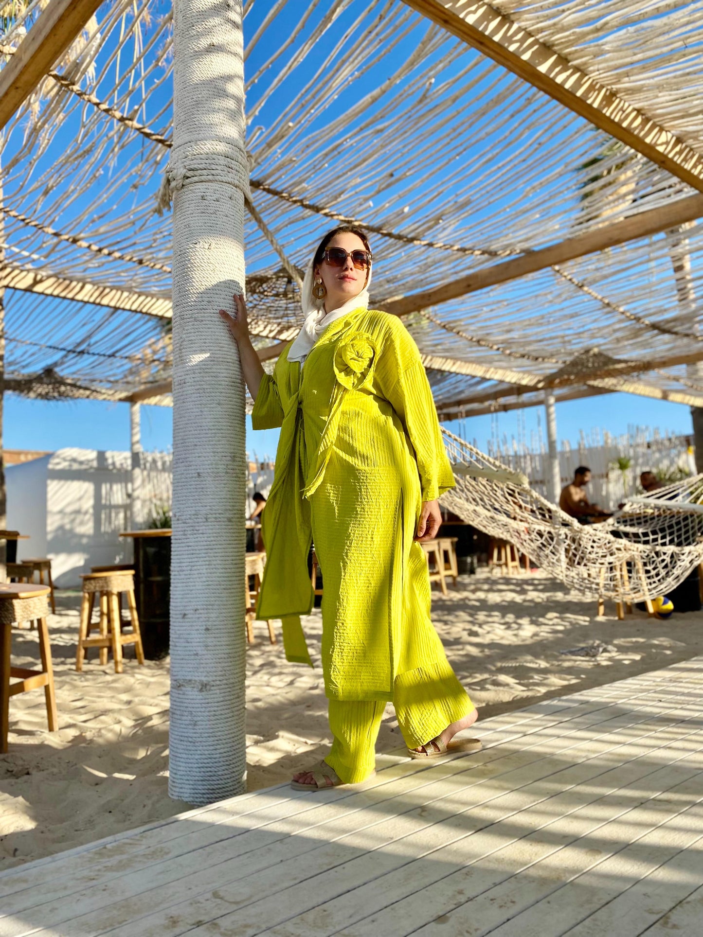 Elevate Your Style with our Lime Lemon and brown Suit!