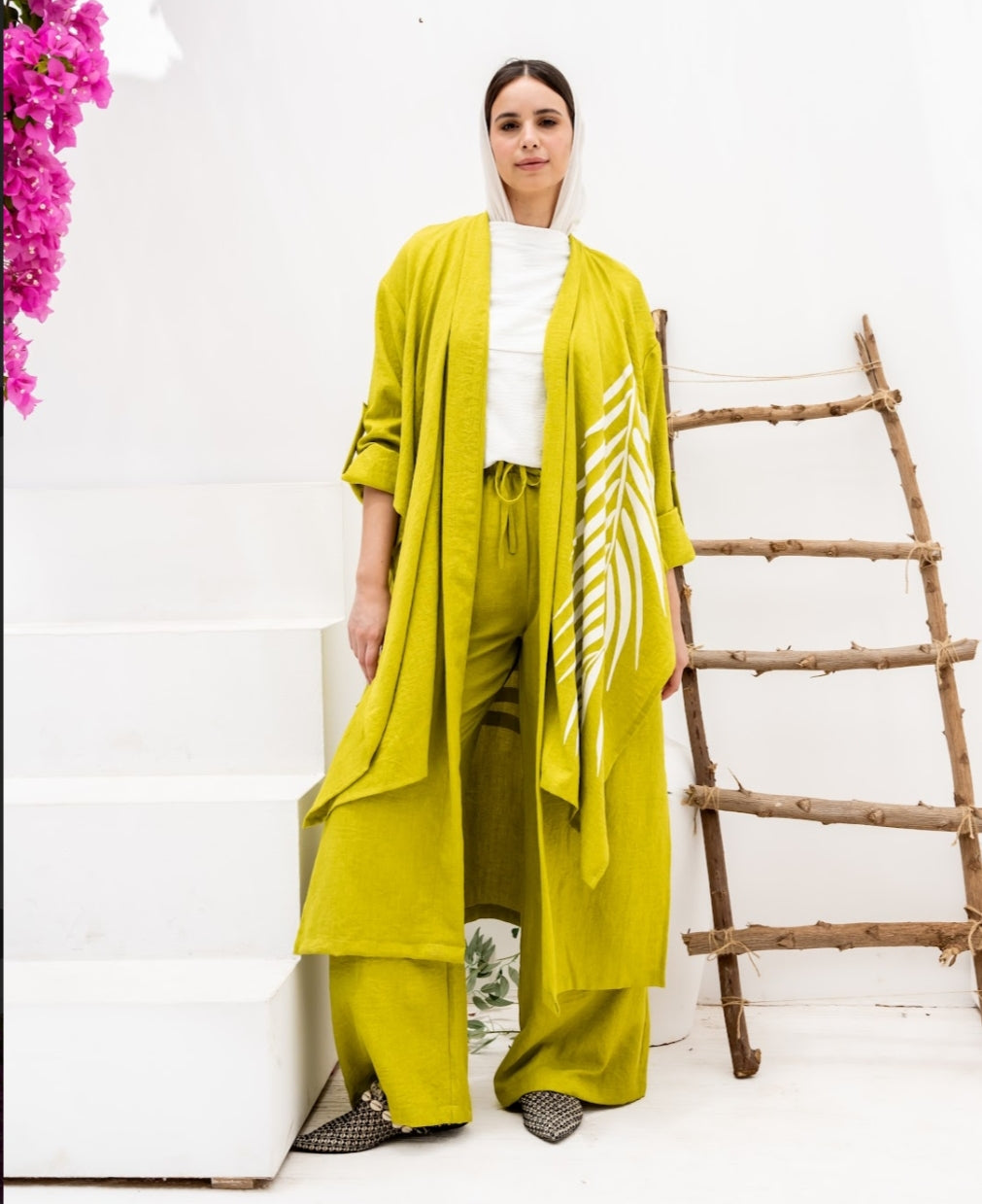 Effortless Elegance (beige _limon_white_dark green)