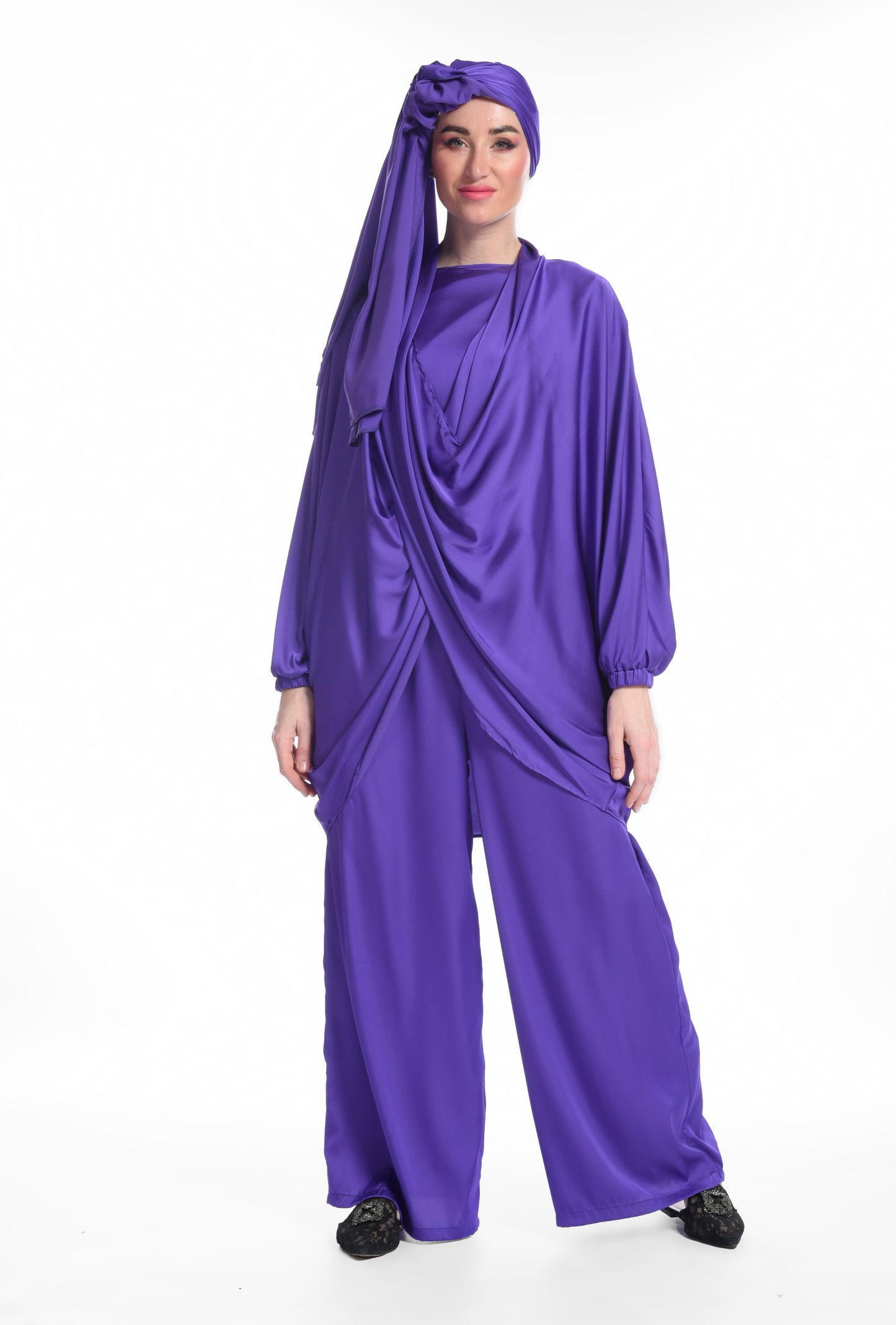 Mauve satin blouse
