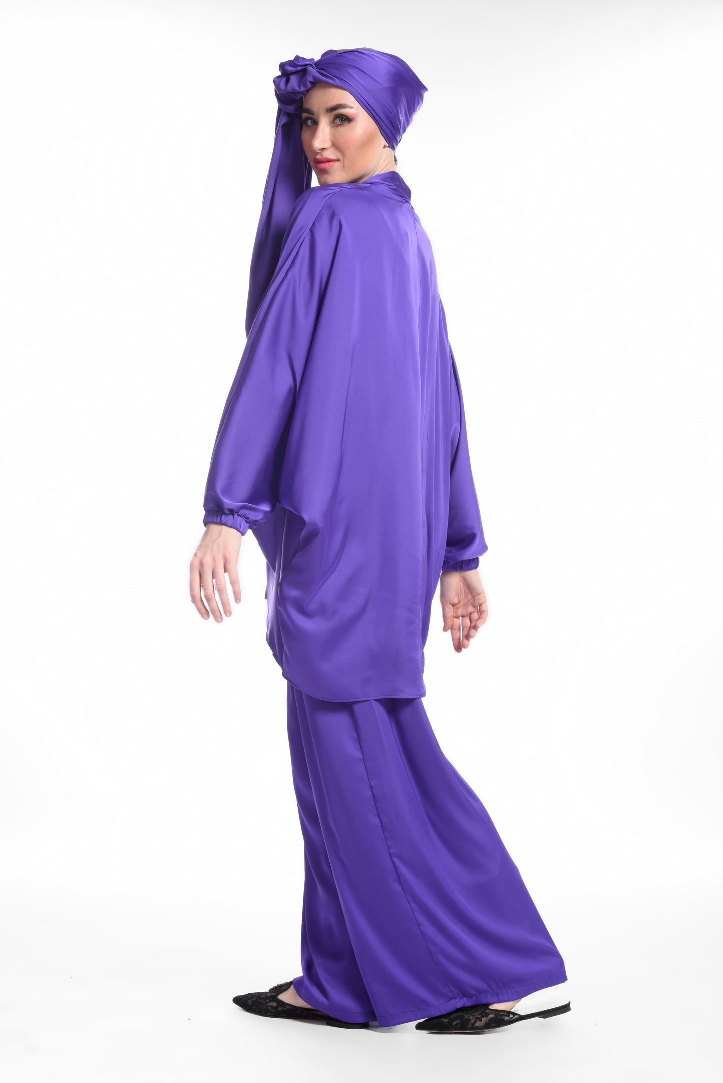 Mauve satin blouse