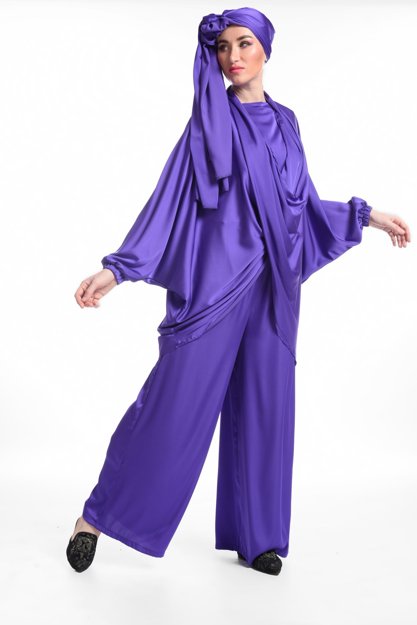 Mauve satin blouse