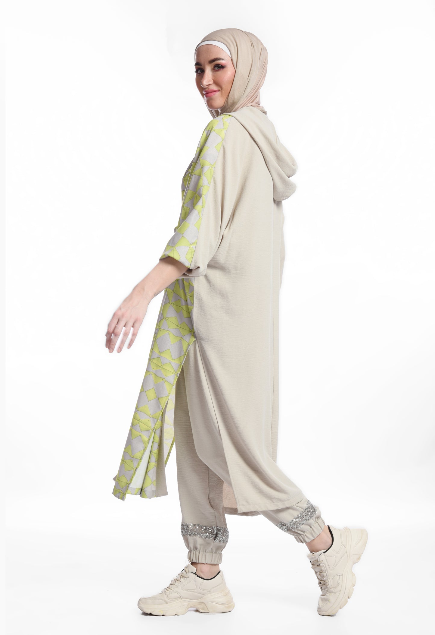 Green lime infused kimono