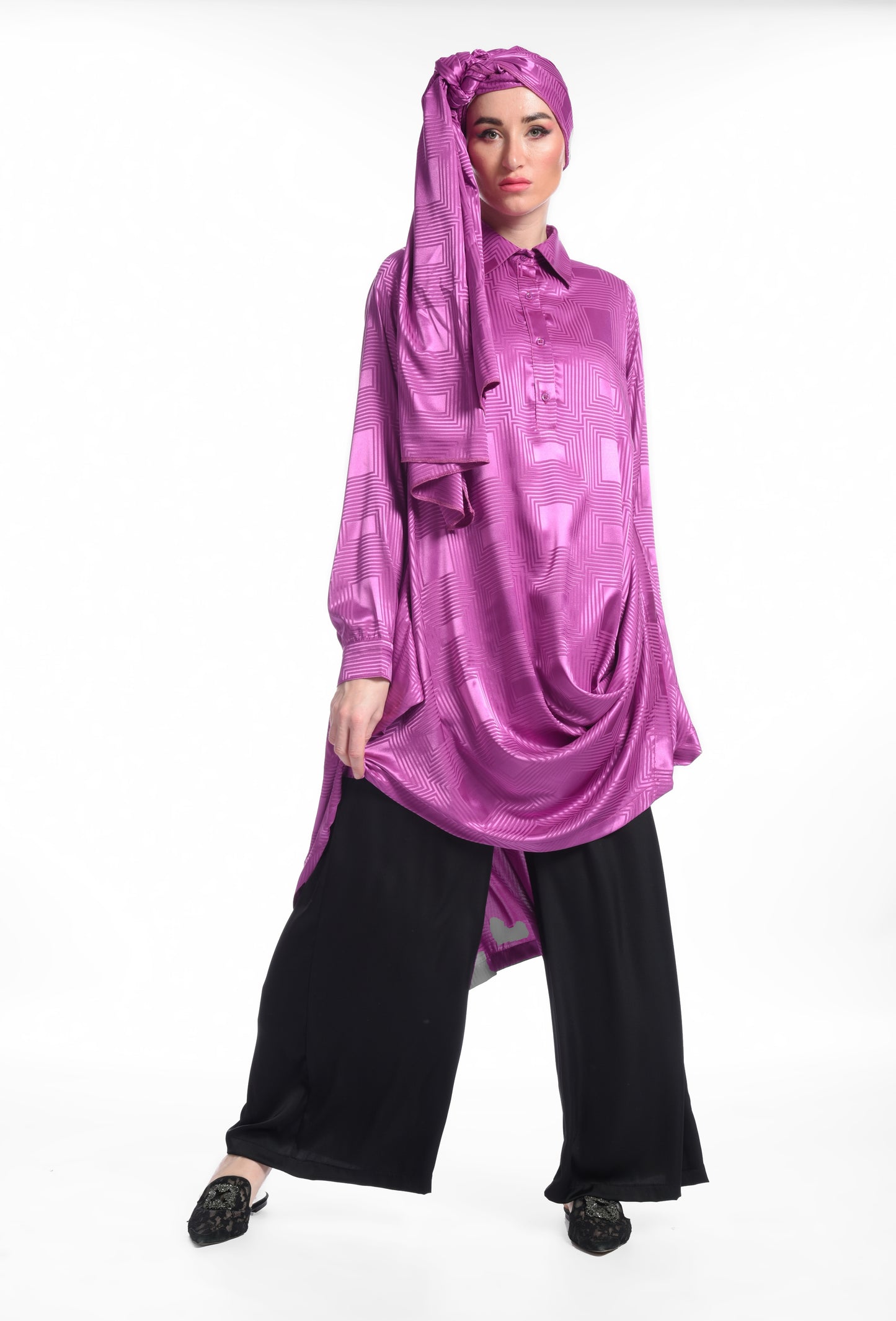Violet texture blouse