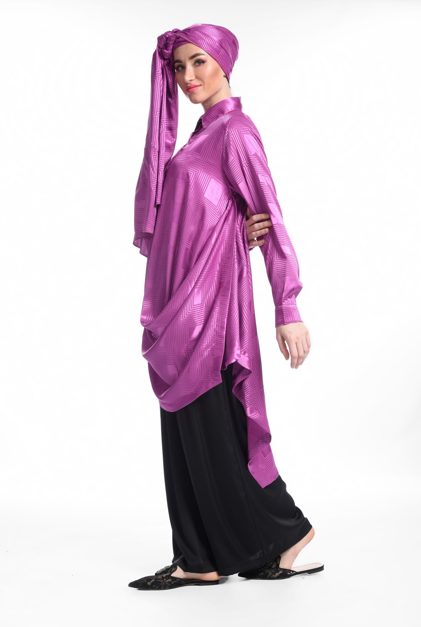 Violet texture blouse