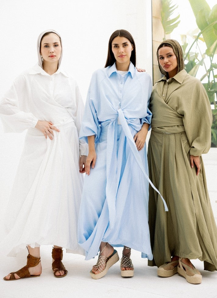 Olive Oasis Modest Set (Evokes calm, natural elegance)
