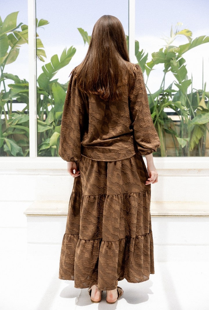The Luxe Modesty Satin Set (Emphasizes premium fabric and modest cut)
