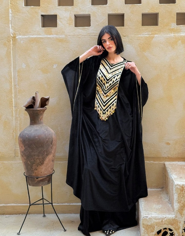 Artisan Glow Velvet Abaya