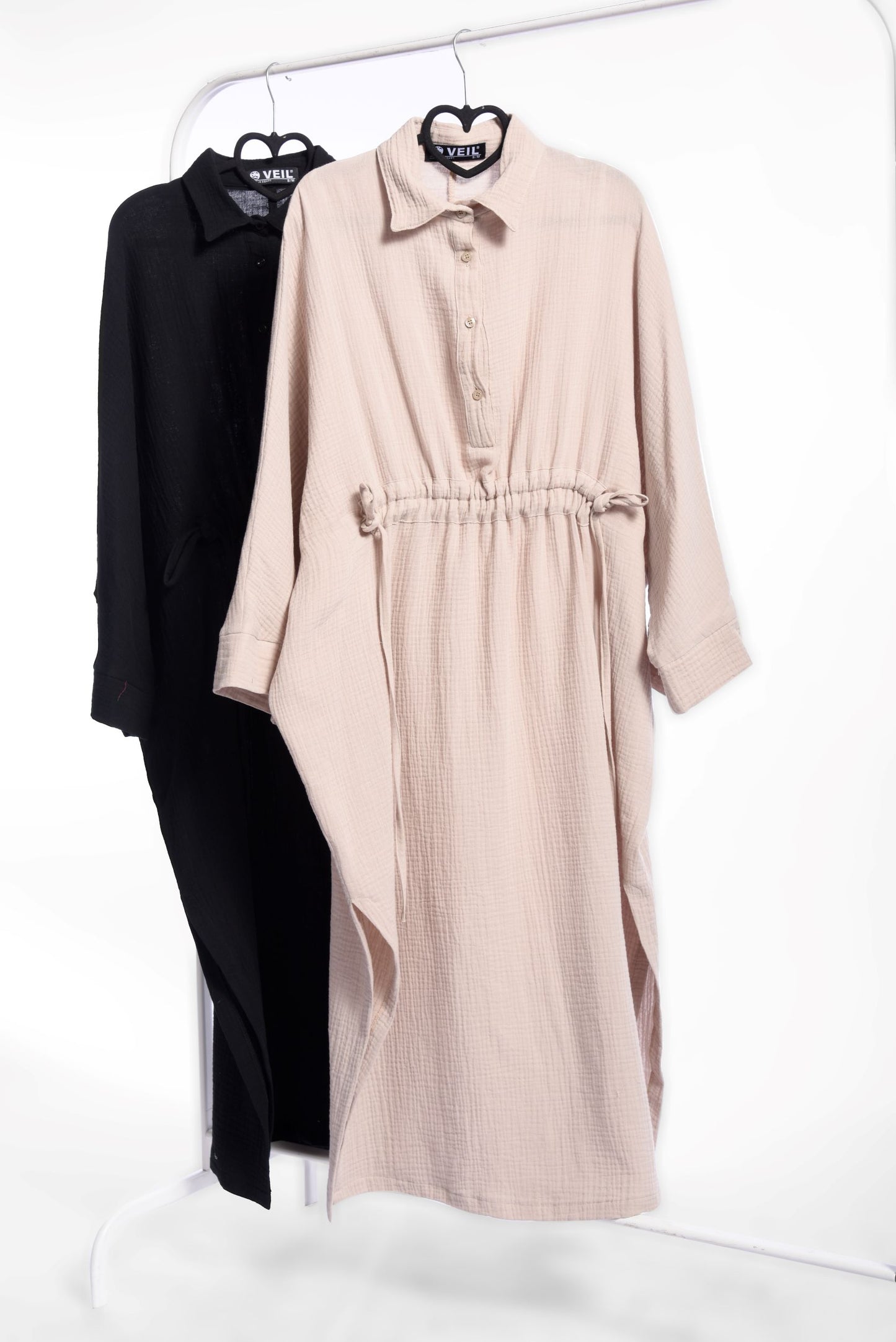 Black Long Sleeve Midi Dress With Side Slit