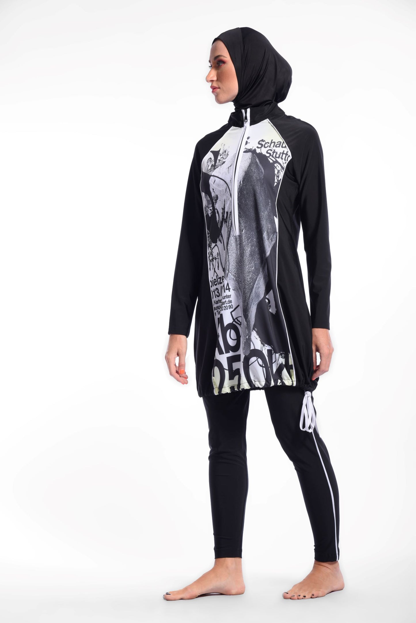 Printed Burkini Swimsuit