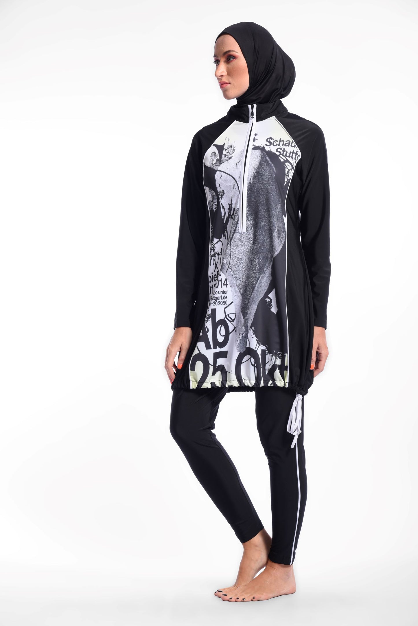 Printed Burkini Swimsuit