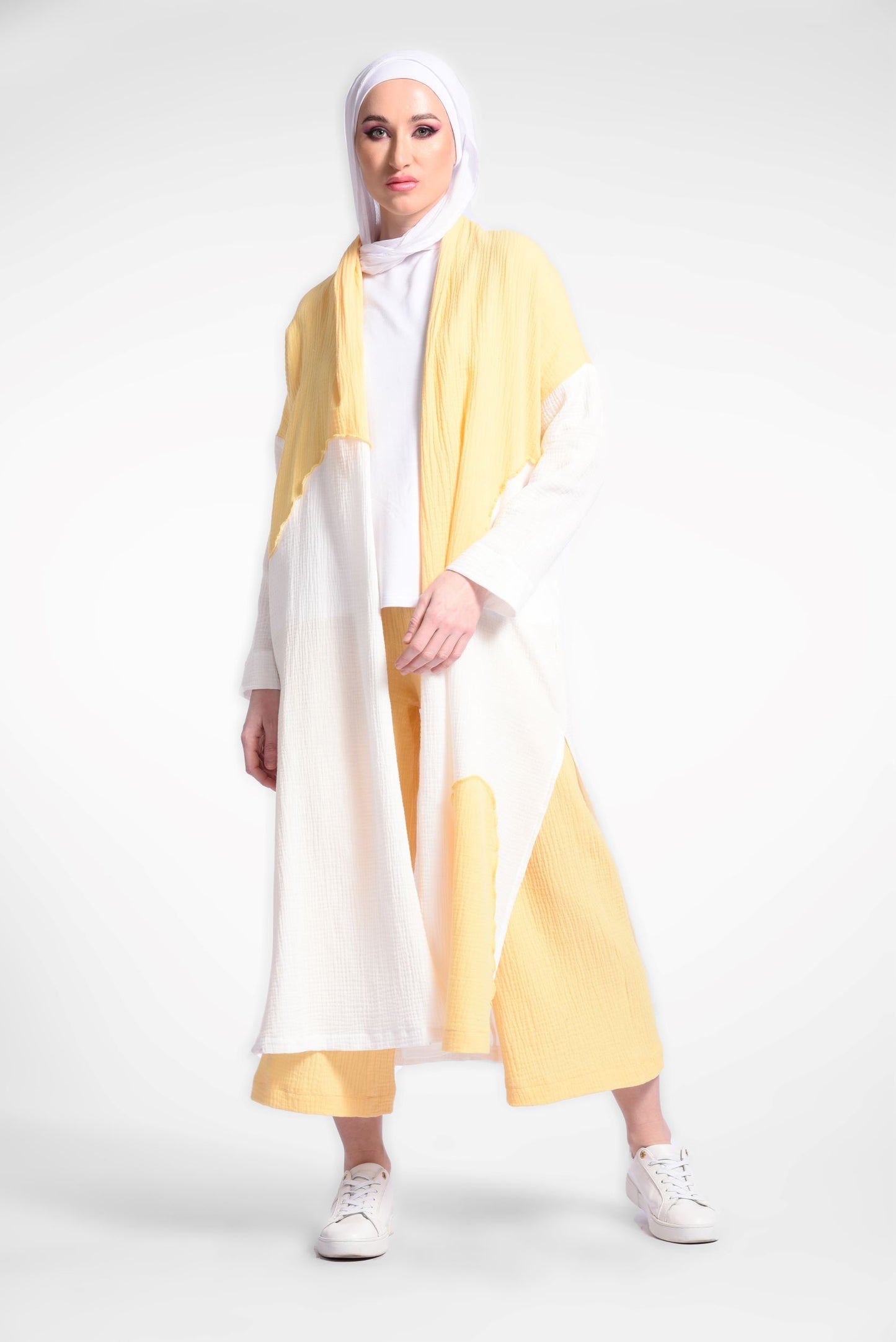 Yellow Midi Cardigan