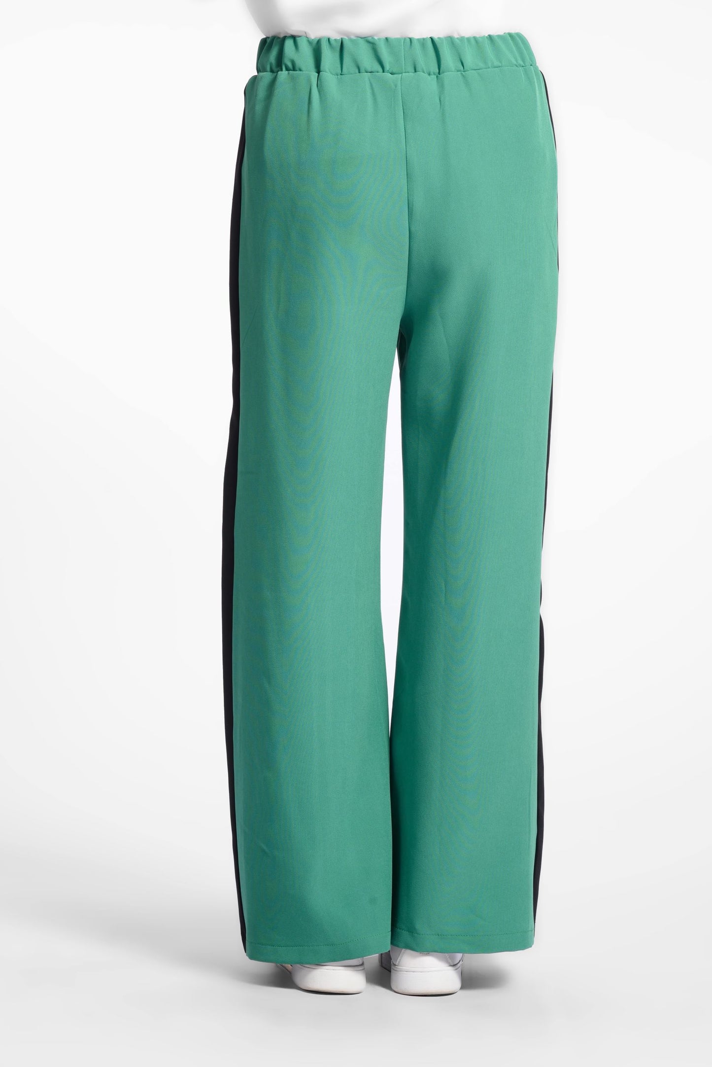 Green Colour Block Wide Leg Joggers