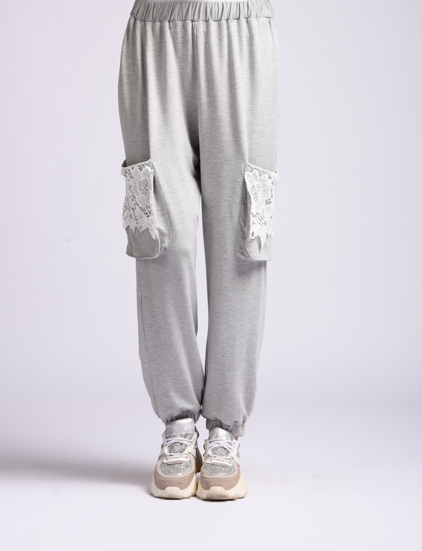 gray pants with pockets