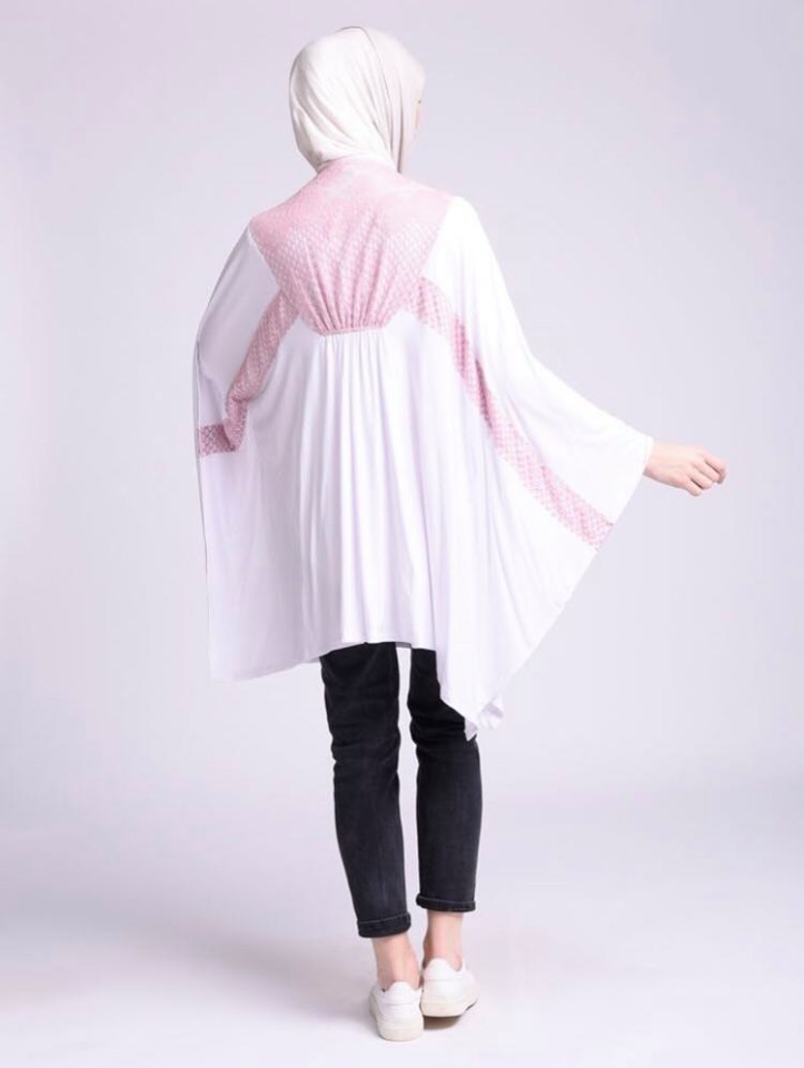 Floral lace poncho blouse