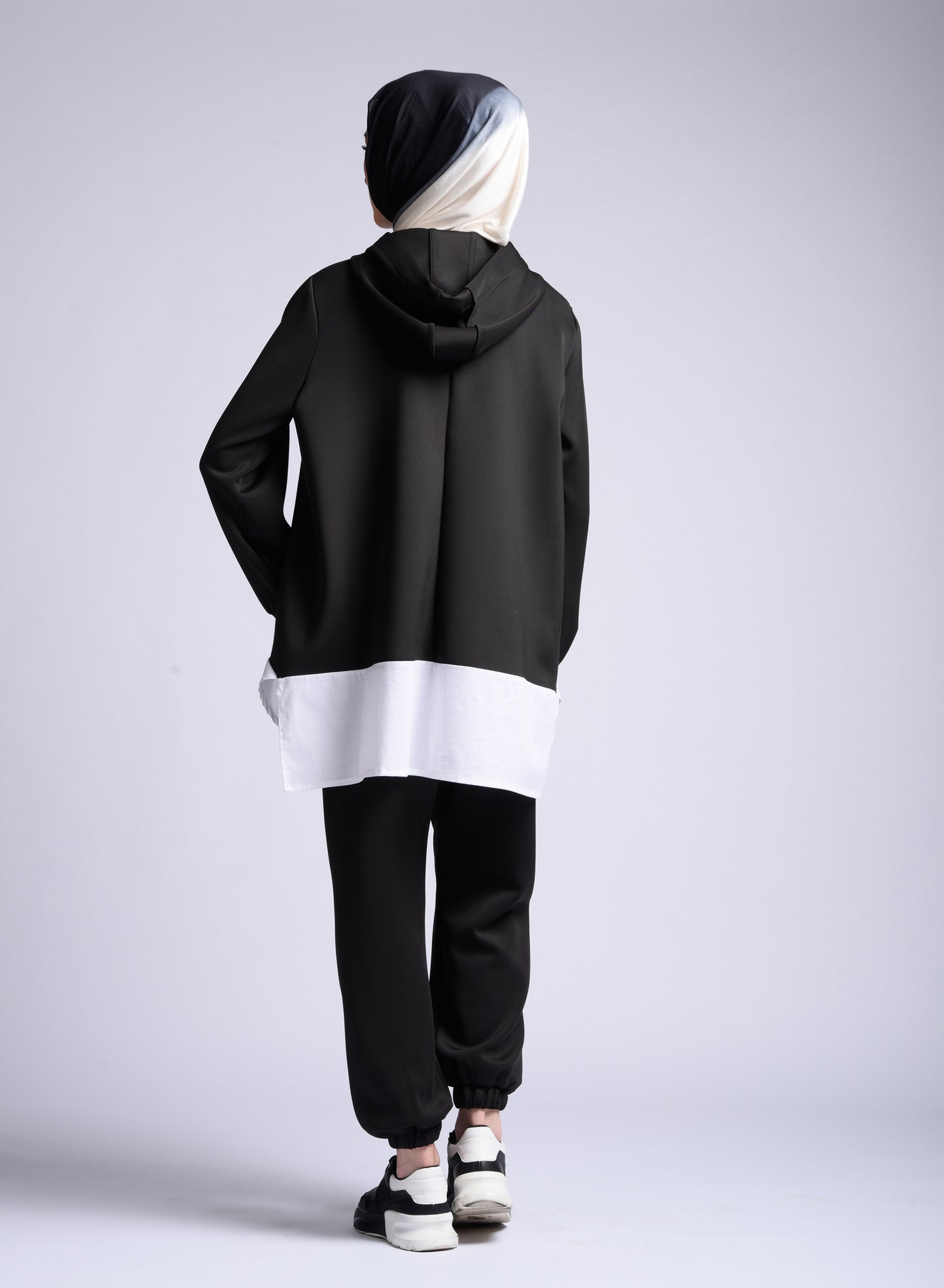 Black and white blouse