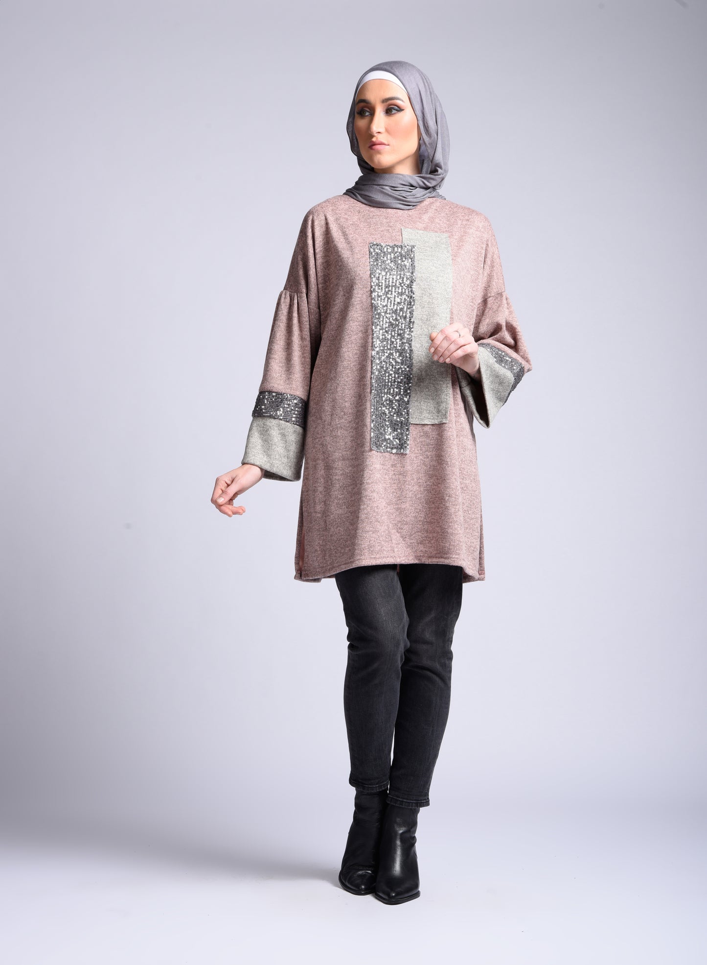 Rose Long Sleeve Round Neck Blouse