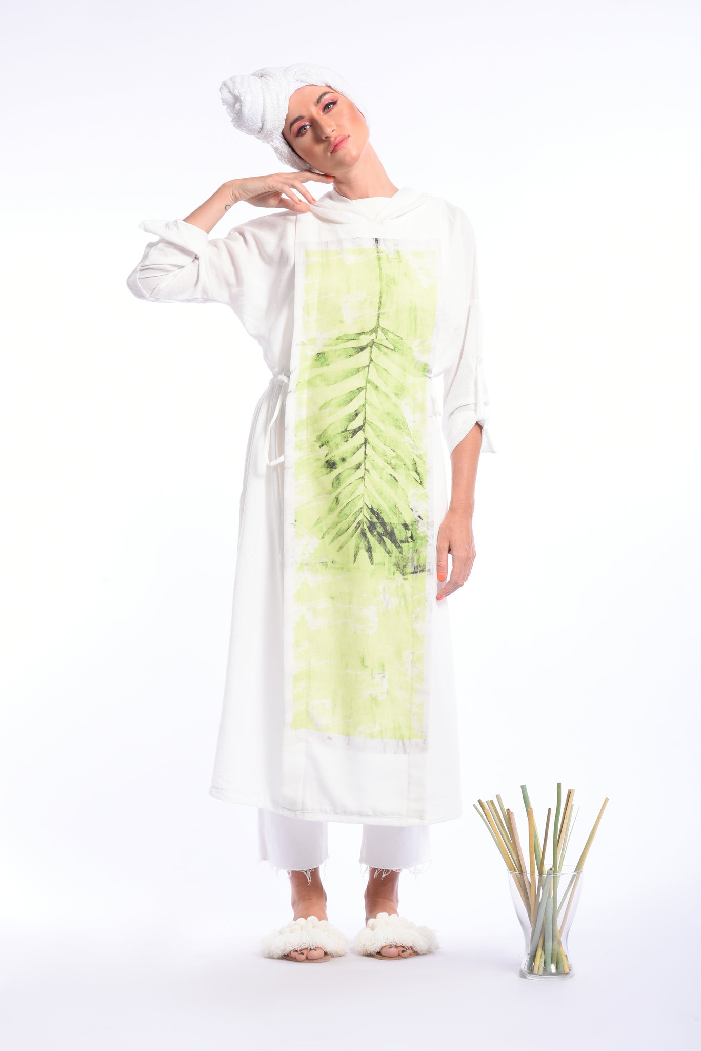 Patterned midi dress