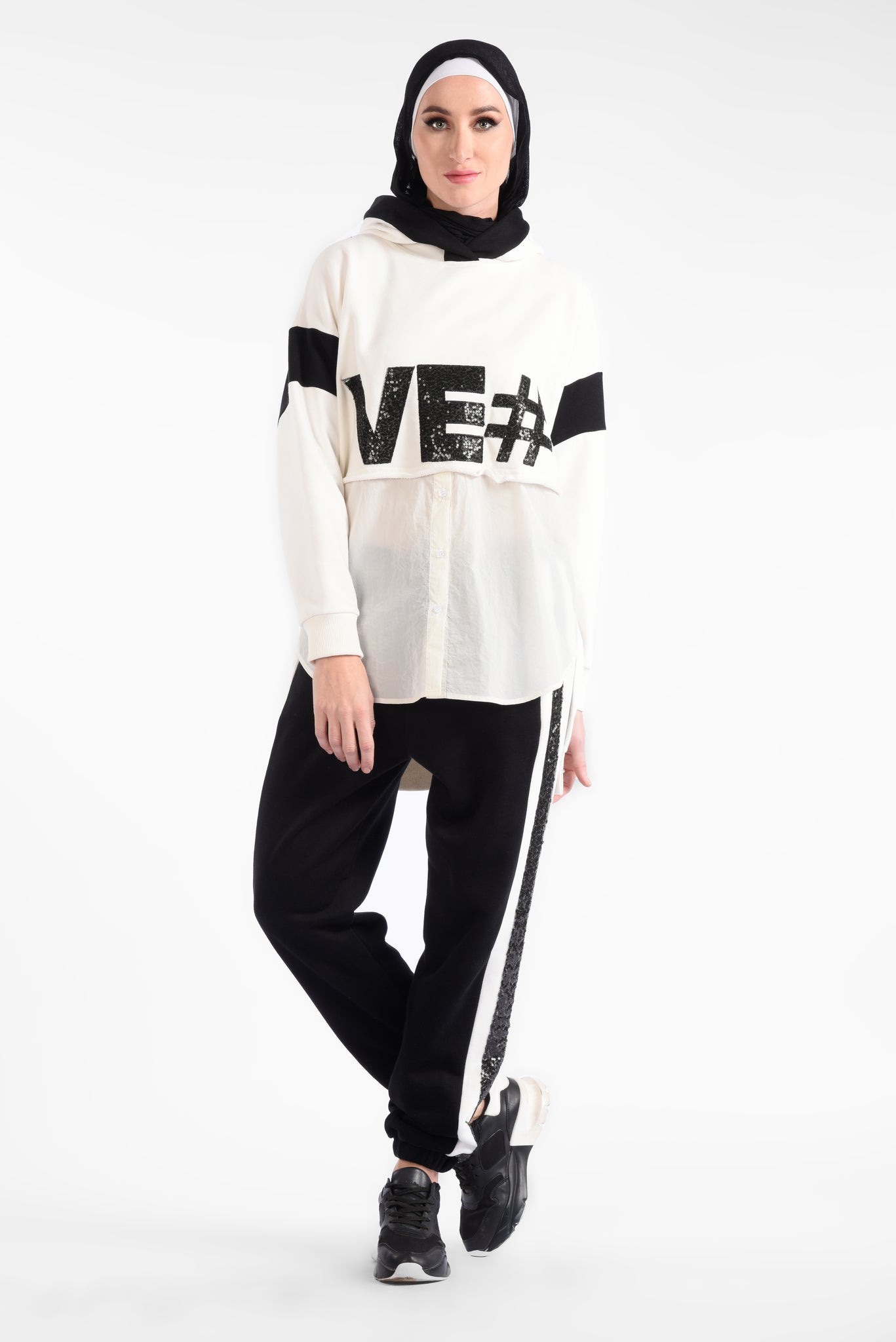 White Loose High Low Round Neck T-Shirt