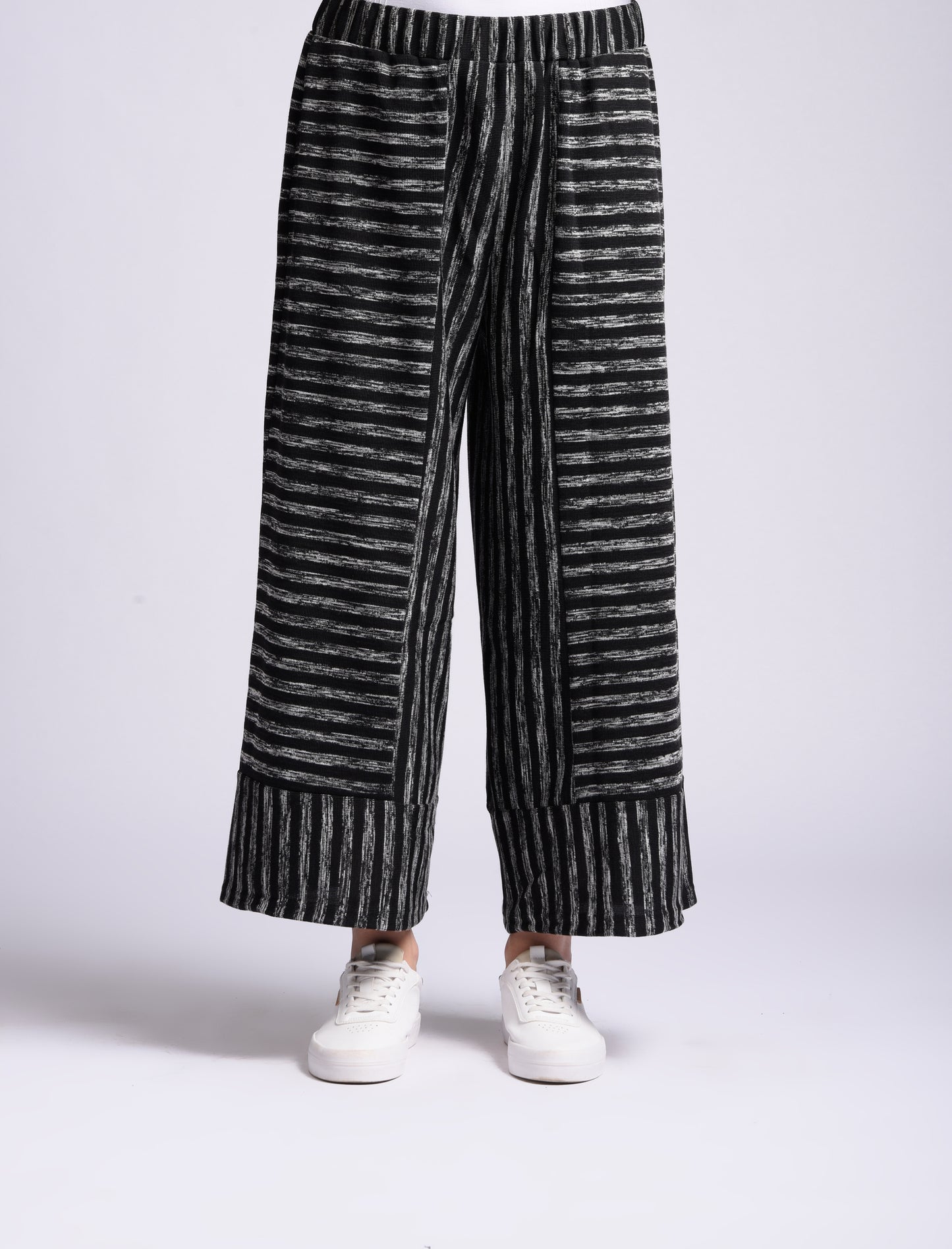 Black Striped wide leg pants