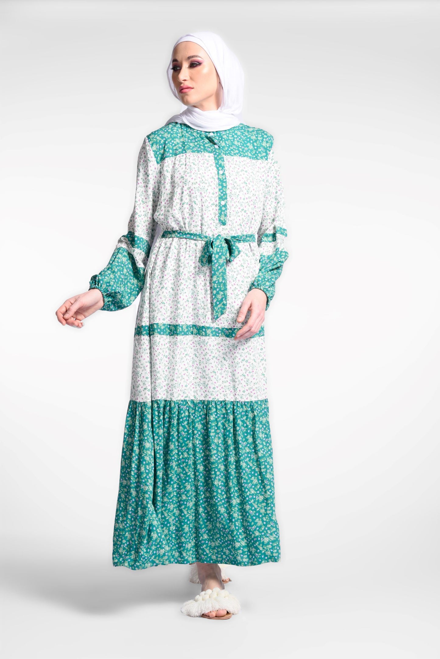 Long Sleeve Floral Drees