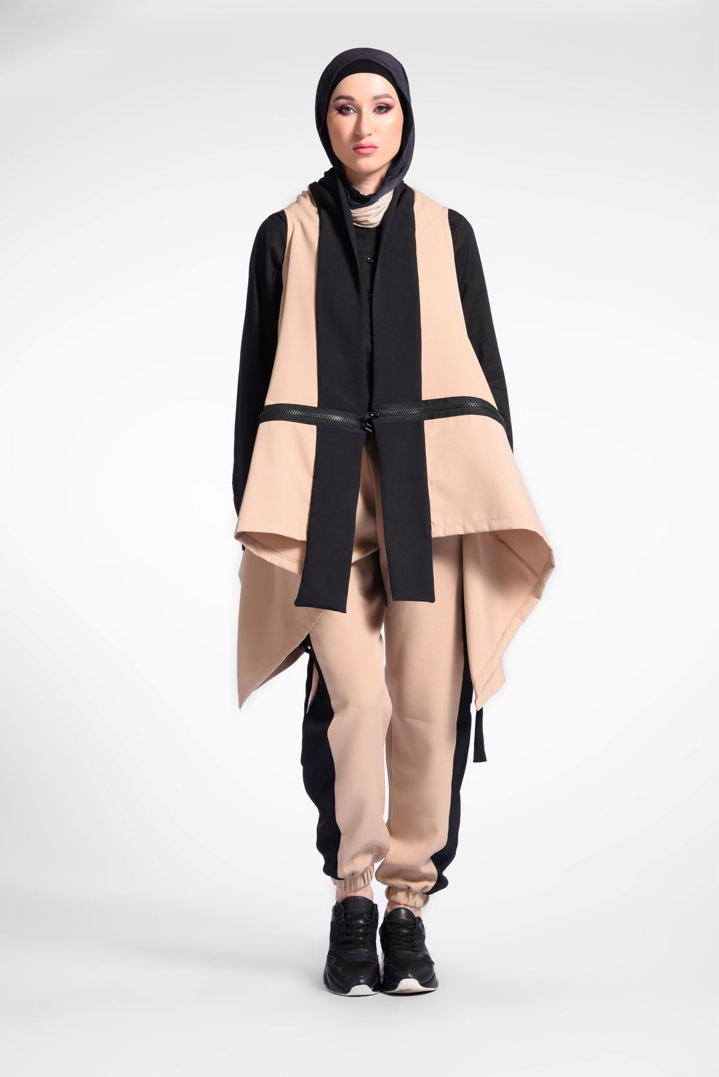 Beige Sleeveless Vest