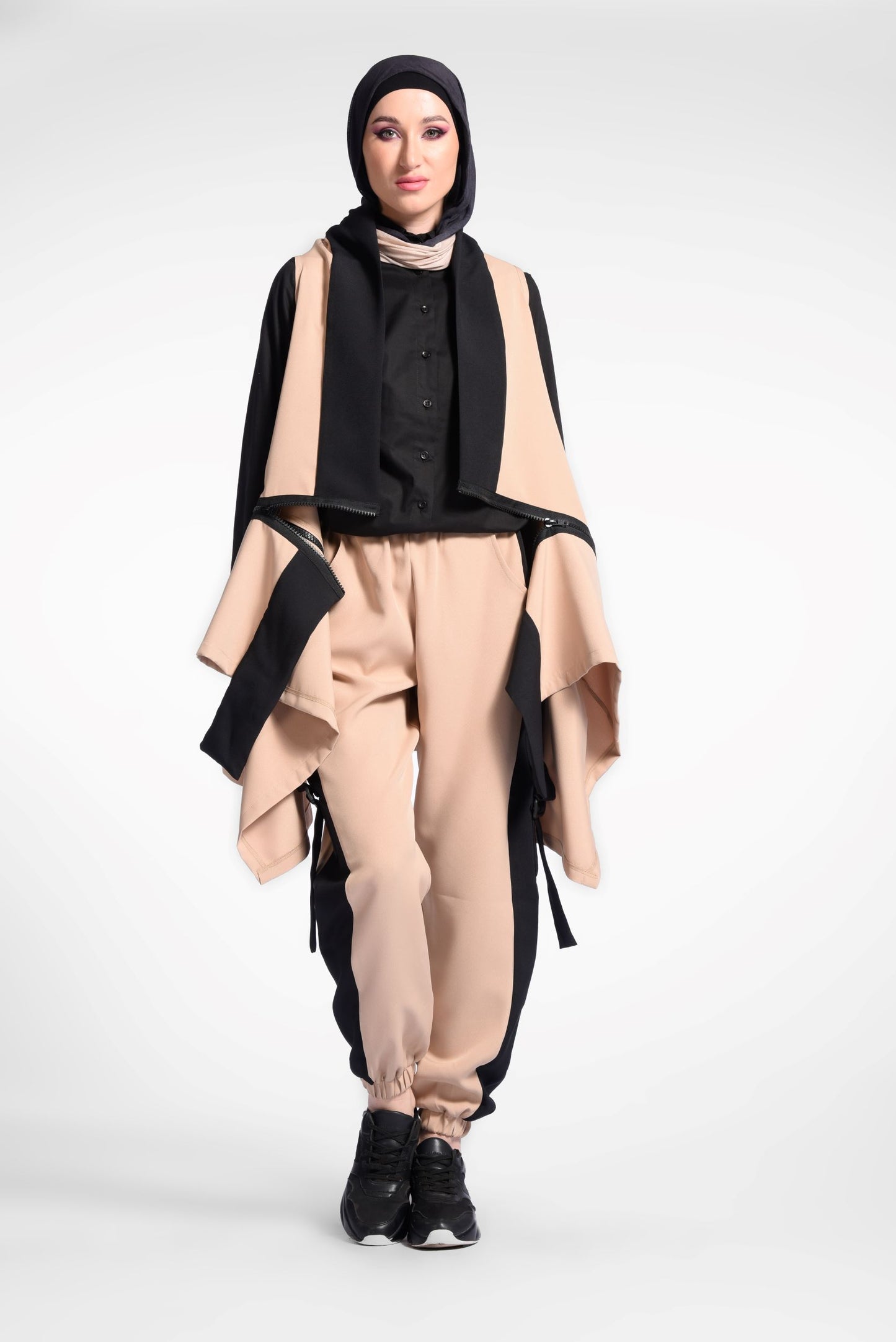 Beige Sleeveless Vest