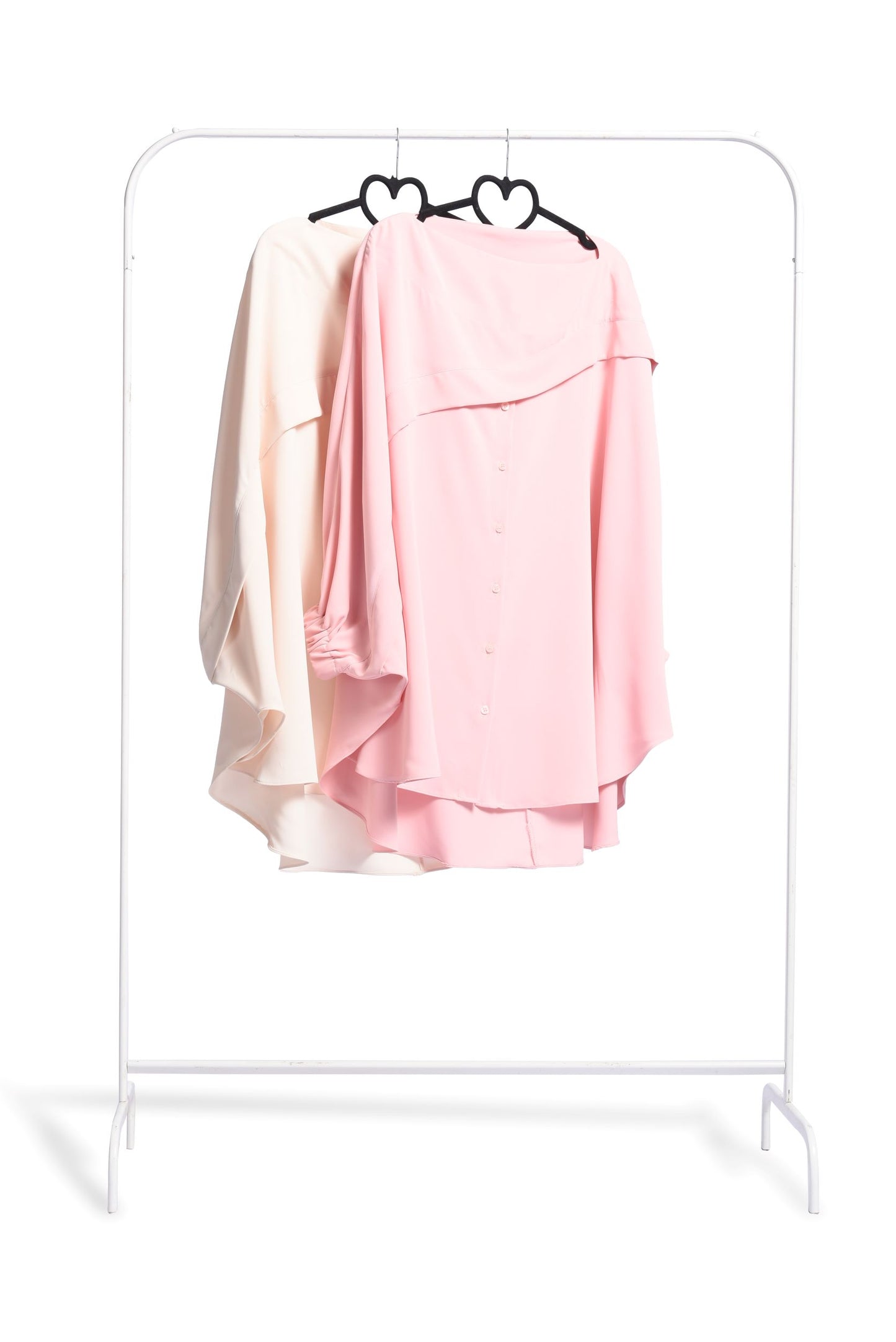 Pink Tie Front Oversized Batwing Top