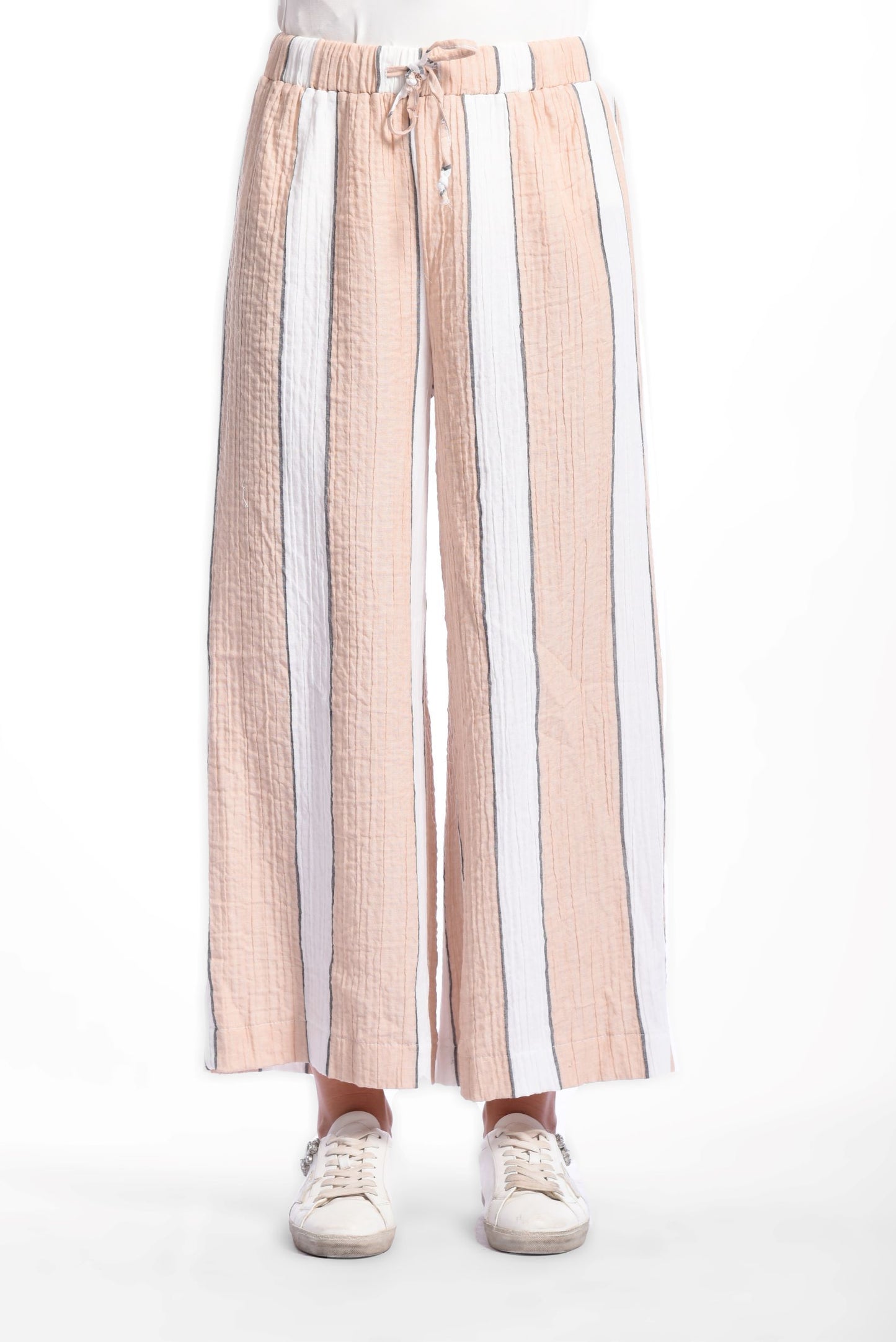 Beige Pinstripe Pants