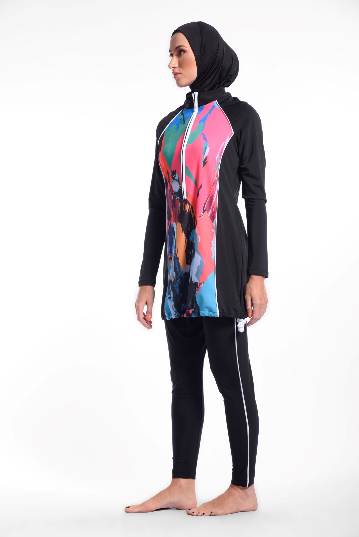 Printed Burkini Swimsuit