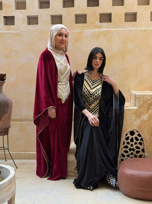 Artisan Glow Velvet Abaya