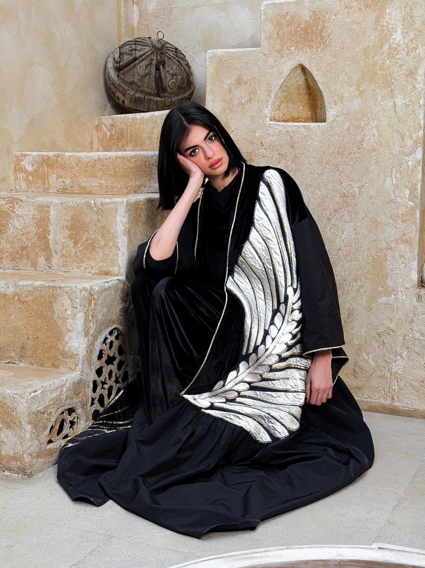 Vintage Sands Evening Velvet Kaftan