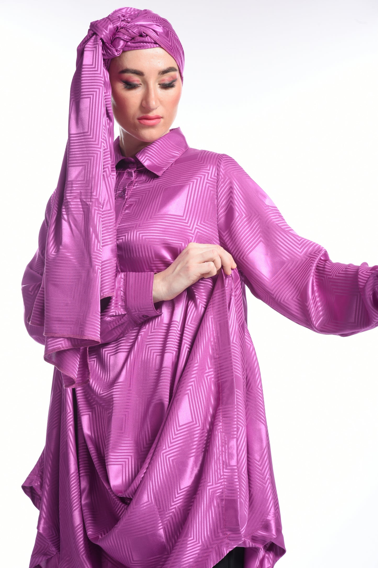 Violet texture blouse