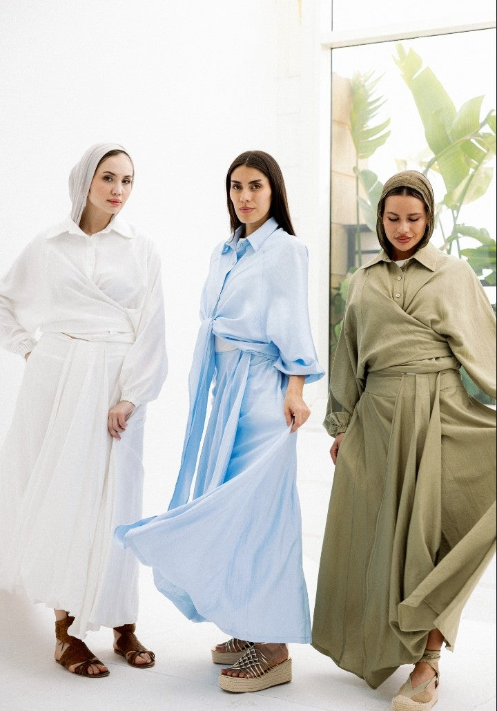 Olive Oasis Modest Set (Evokes calm, natural elegance)
