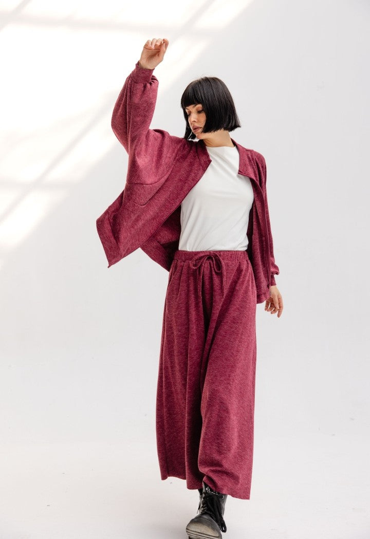 Charcoal kint Skirt Set