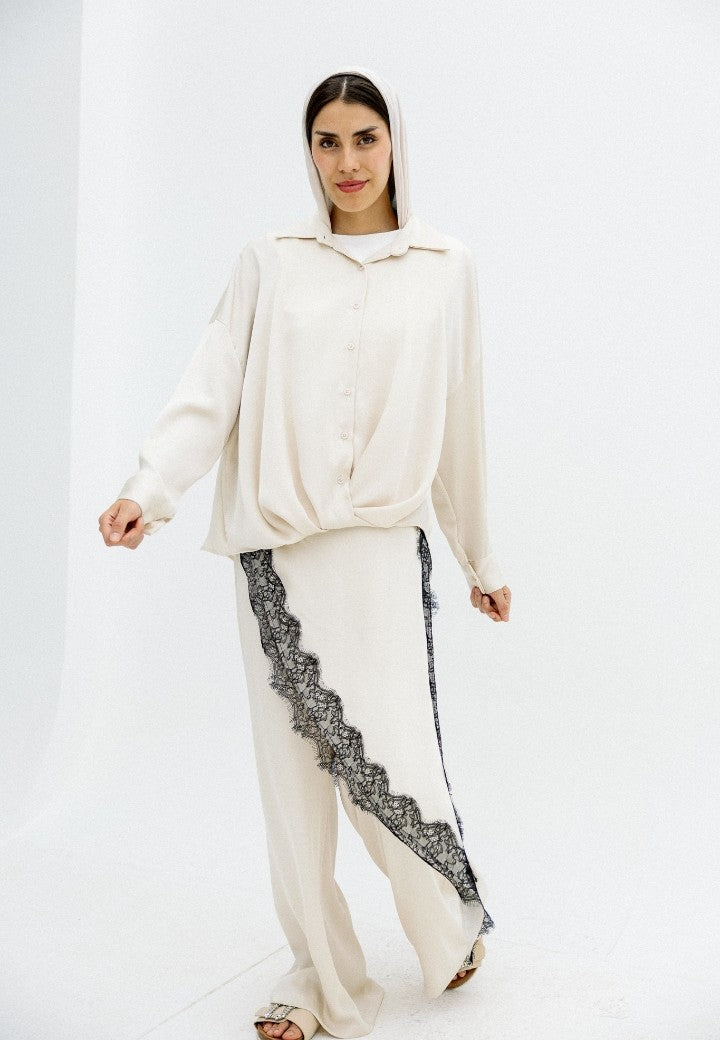 Sienna Lace-Trimmed Lounge Set (Chic, effortless, and comfortable)
