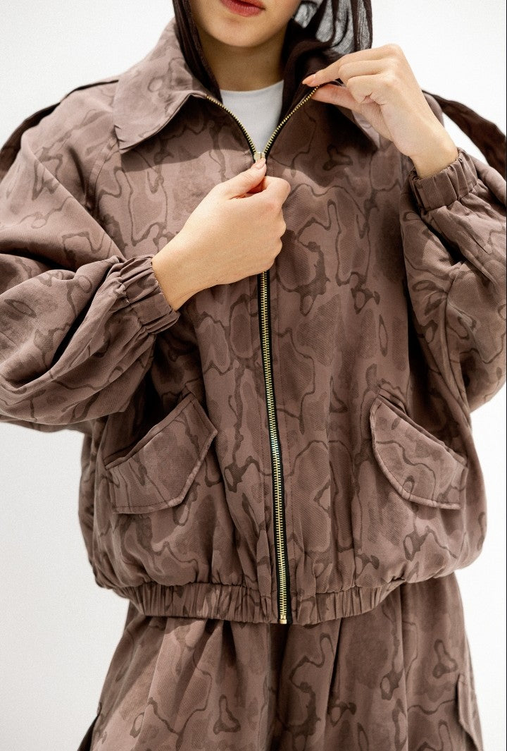 Echo Textured Zip-Up Set