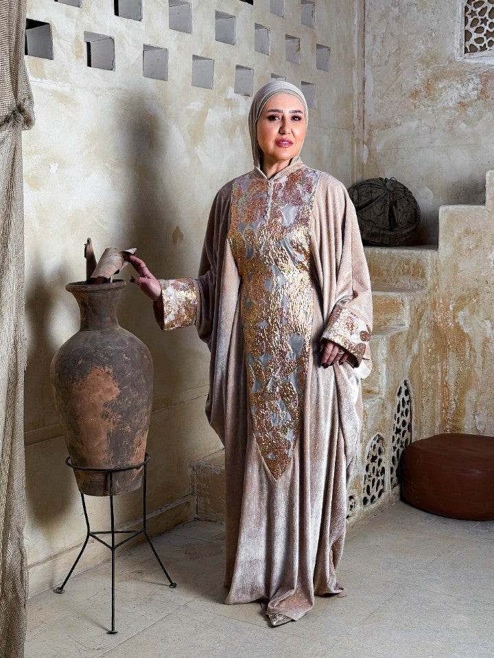 Champagne Sequin Statement Kaftan
