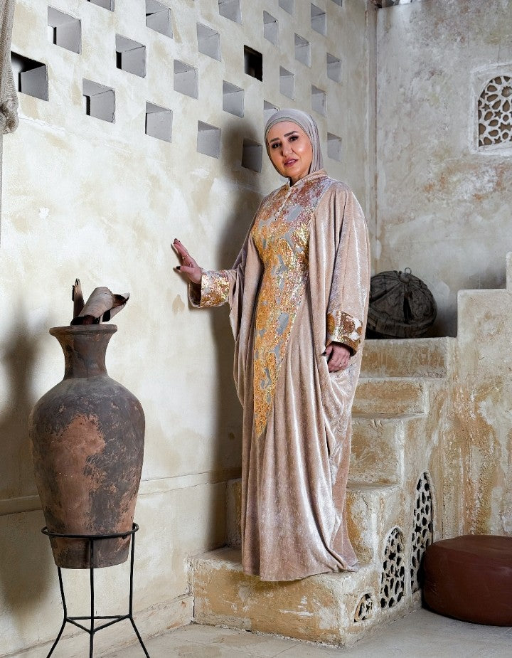 Champagne Sequin Statement Kaftan