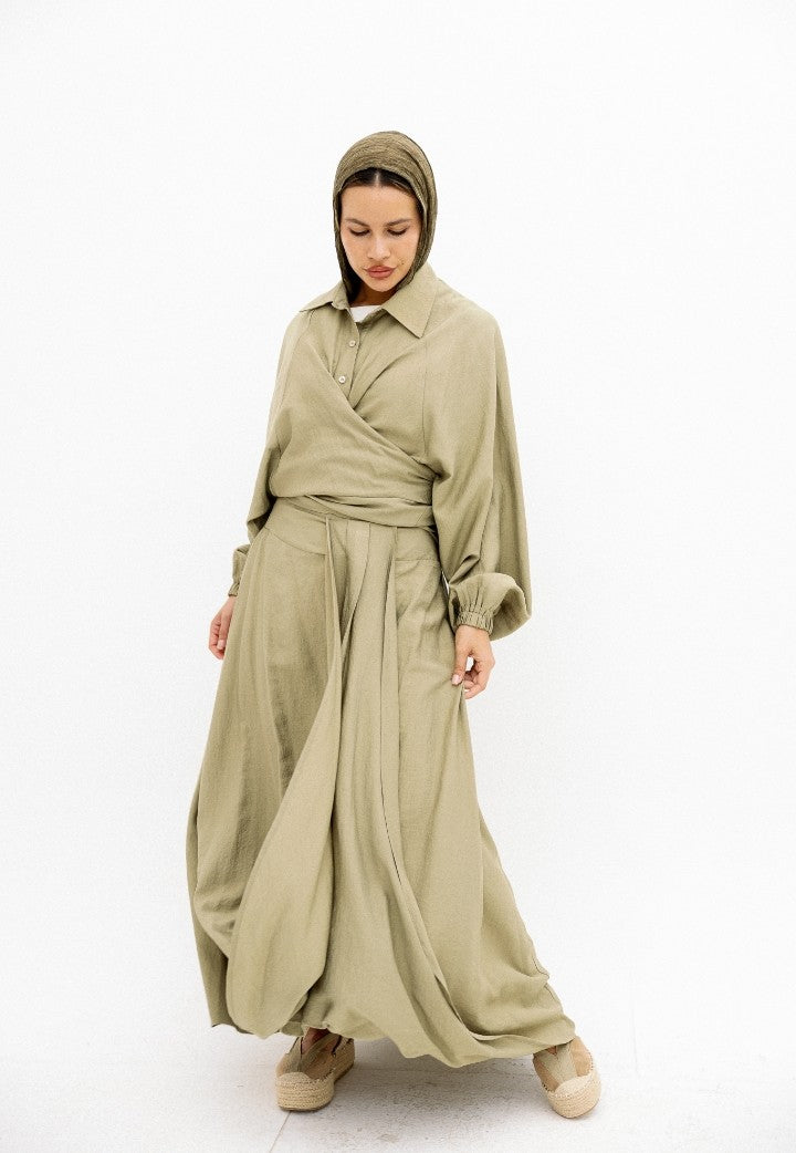 Olive Oasis Modest Set (Evokes calm, natural elegance)
