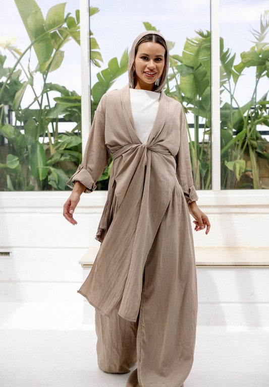 Amara Wide-Leg Linen Set