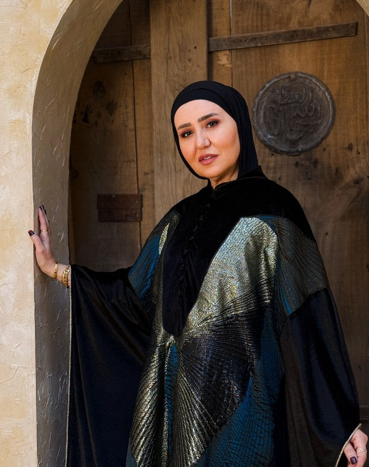 Royal Crimson Gold-Chevron Kaftan