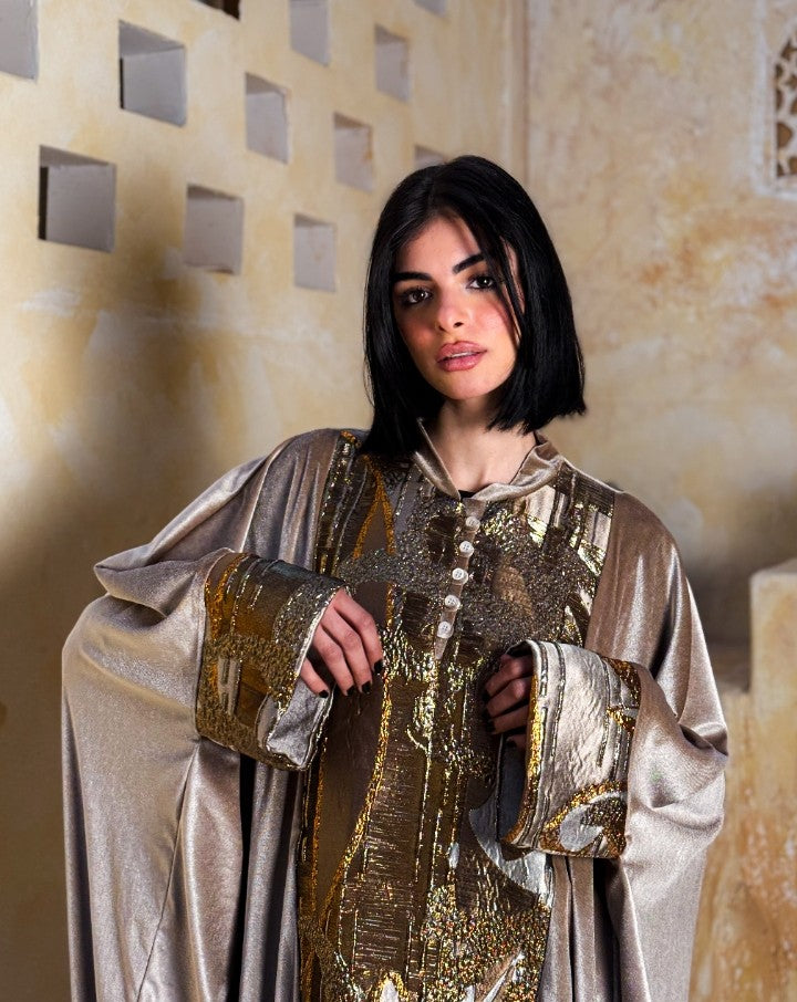 Champagne Sequin Statement Kaftan