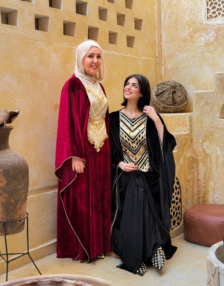 Artisan Glow Velvet Abaya