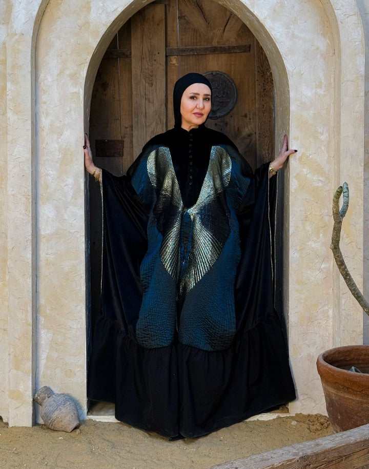 Royal Crimson Gold-Chevron Kaftan