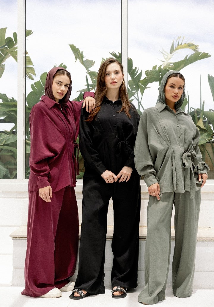 The Horizon Wide-Leg Co-ord (Highlights the breezy, effortless movement of the pants)
