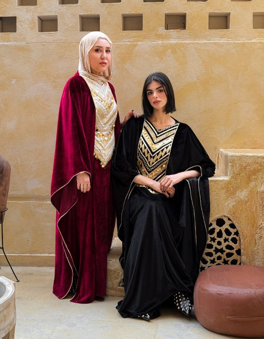 Artisan Glow Velvet Abaya