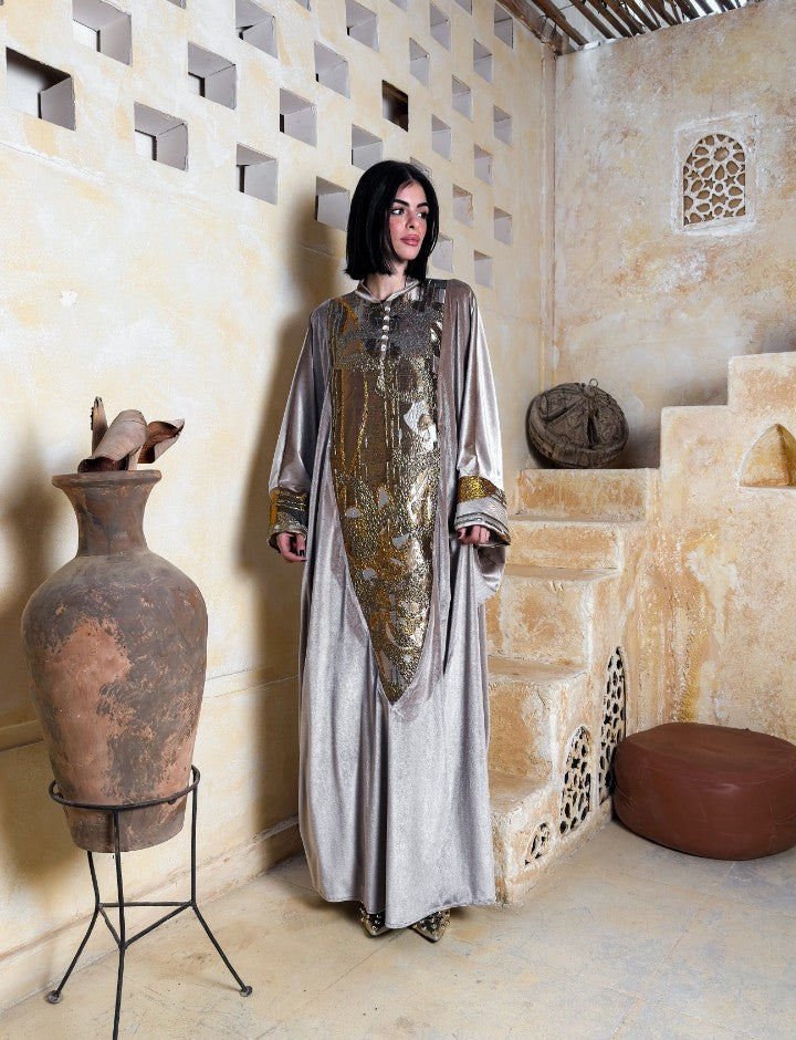 Champagne Sequin Statement Kaftan
